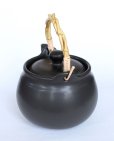 Photo2: Tokoname Dobin Japanese tea kettle black heat resistance pottery 1100ml (2)