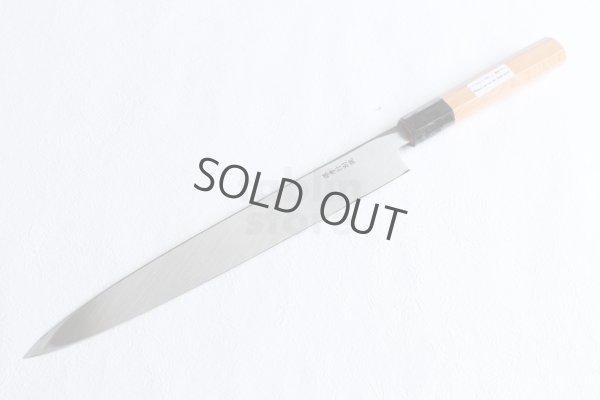 Photo9: SAKAI TAKAYUKI Japanese knife Yasuki White-2 steel With Carving Dragon Sashimi