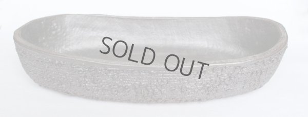 Photo4: Ikebana Suiban Vase Shigaraki Japanese pottery nanban kushime oval kaki W34cm