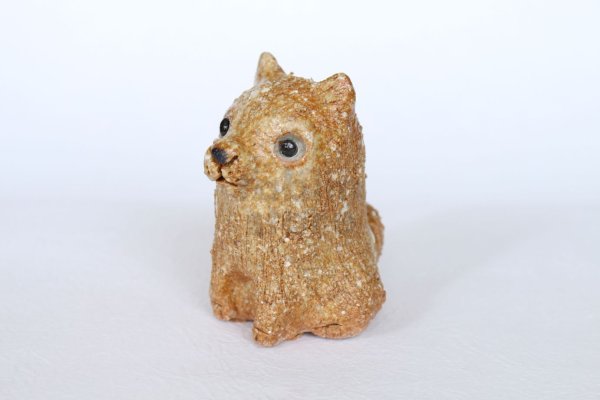 Photo3: Shiba inu dog Shigaraki pottery Japanese doll mame H7cm