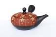 Photo4: Tokoname Japanese tea pot kyusu YT Shohou shu-red white plum 260ml