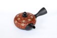 Photo3: Tokoname Japanese tea pot kyusu YT Shohou shu-red white plum 260ml