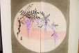 Photo6: Noren Mitsuru Japanese linen door curtain kusakizome wisteria flower 88 x 150cm