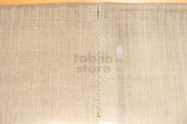 Photo5: Noren Mitsuru Japanese linen door curtain kusakizome wisteria flower 88 x 150cm