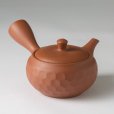 Photo1: Tokoname tea pot kyusu Jinsui Kiwami shudei red cut 270ml (1)