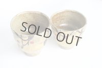 Kutani yaki ware Kumi Yunomi Kinpaku kamon Gold Japanese tea cup (set of 2)