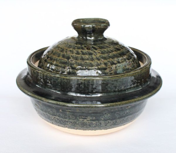 Photo1: Shigaraki pottery deep donabe pot kamagata professional rice cooker 