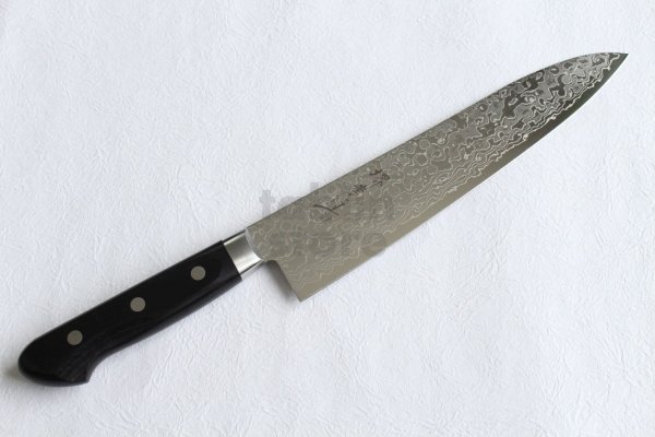 Photo4: Sakai Takayuki Mirror Polish Damascus 45 layer Gyuto knife 210mm