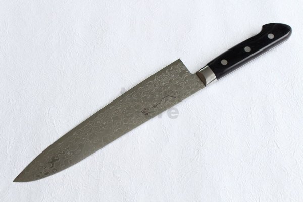 Photo3: Sakai Takayuki Mirror Polish Damascus 45 layer Gyuto knife 210mm
