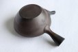 Photo5: Tokoname tea pot kyusu Gyokko pottery tea strainer YT yohen suji-line 110ml (5)