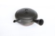 Photo2: Tokoname tea pot kyusu Gyokko pottery tea strainer YT yohen suji-line 110ml (2)