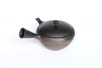 Tokoname tea pot kyusu Gyokko pottery tea strainer YT yohen suji-line 110ml