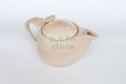 Photo9: Hagi yaki ware Japanese tea pot cups set Hana with stainless tea strainer 400ml (9)