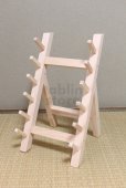 Photo10: Japanese wooden knife stand display holder tower rack for six knives