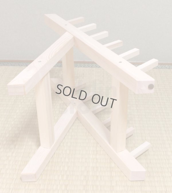 Photo6: Japanese wooden knife stand display holder tower rack for six knives