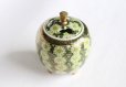 Photo2: Kutani Porcelain Japanese incense burner Kikuzume chrysanth H10cm (2)