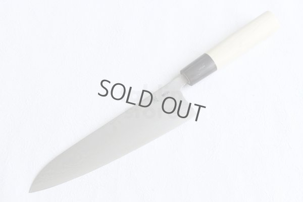 Photo3: Shigeki Tanaka Blue 2 steel 17 layer Damascus Hand forged Wa Gyuto knife 185mm 