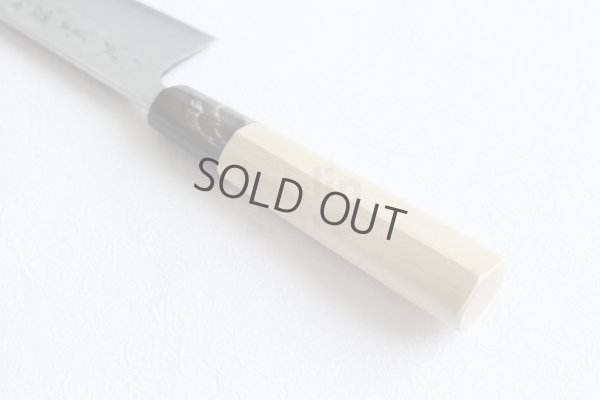 Photo10: Shigeki Tanaka Blue 2 steel 17 layer Damascus Hand forged Wa Gyuto knife 185mm 