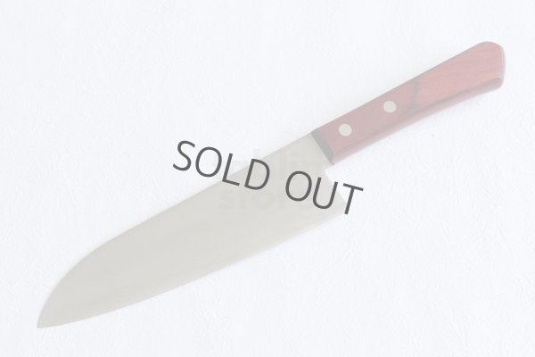 Photo9: Shigeki Tanaka VG10 17 layer Damascus Hand forged Santoku knife 165mm