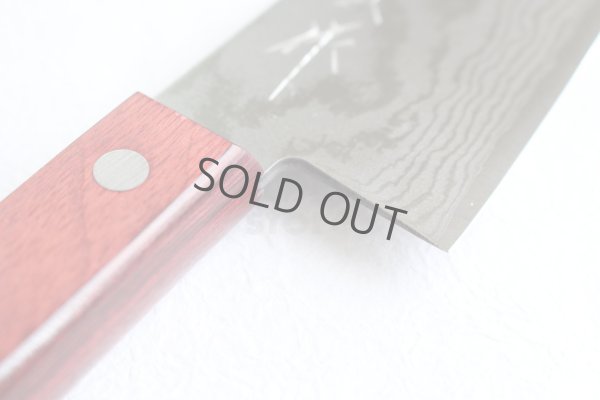 Photo7: Shigeki Tanaka VG10 17 layer Damascus Hand forged Santoku knife 165mm