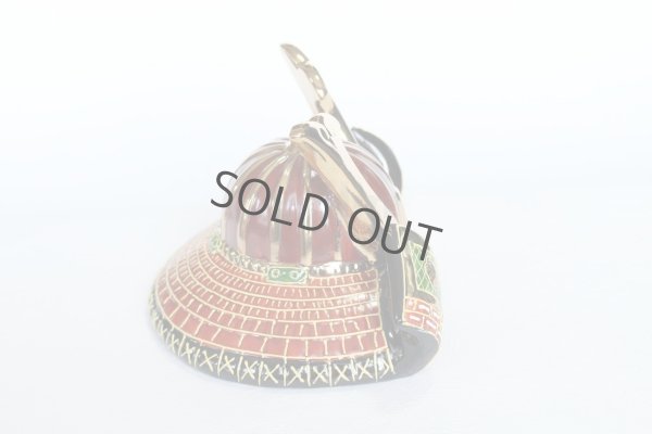 Photo4: Kutani yaki ware Porcelain Kabuto samurai warrior helmet sakari