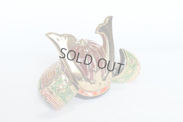 Photo5: Kutani yaki ware Porcelain Kabuto samurai warrior helmet sakari