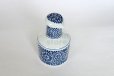 Photo6: Arita porcelain Japanese soy sauce pot bottle tako karakusa blue 200ml
