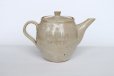 Photo3: Shigaraki pottery Japanese tea pot white glaze with stainless tea strainer
