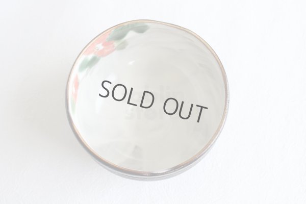 Photo4: Kutani matcha chawan Japanese tea ceremony bowl dojime camellia