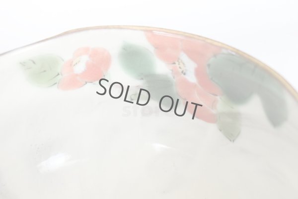 Photo10: Kutani matcha chawan Japanese tea ceremony bowl dojime camellia