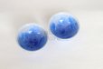 Photo8: Kiyomizu porcelain Japanese sake guinomi crystal-glaze blue set of 2
