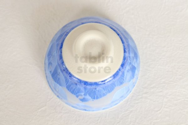 Photo6: Kiyomizu porcelain Japanese sake guinomi crystal-glaze blue set of 2