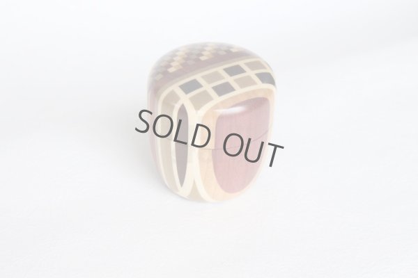 Photo10: Tea Caddy Japanese Natsume Matcha container complex mosaic Hakone Yosegi zaiku