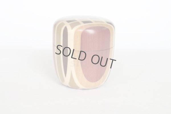 Photo5: Tea Caddy Japanese Natsume Matcha container complex mosaic Hakone Yosegi zaiku