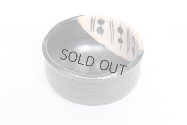 Photo5: Mino ware Japanese pottery matcha chawan tea bowl toga kuro oribe furu