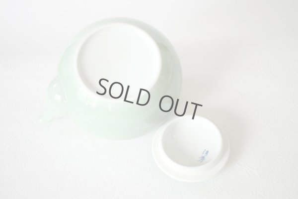Photo3: Arita Porcelain sd Dobin Japanese tea pot sagano light green 650ml 