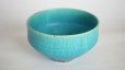 Photo3: Shigaraki pottery Japanese matcha tea ceremony bowl sd turquoise blue