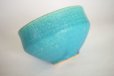 Photo2: Shigaraki pottery Japanese matcha tea ceremony bowl sd turquoise blue (2)