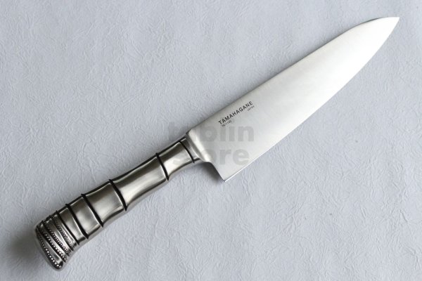 Photo1: TAMAHAGANE Molybdenum Vanadium steel Gyuto chef knife TK bamboo shape any size