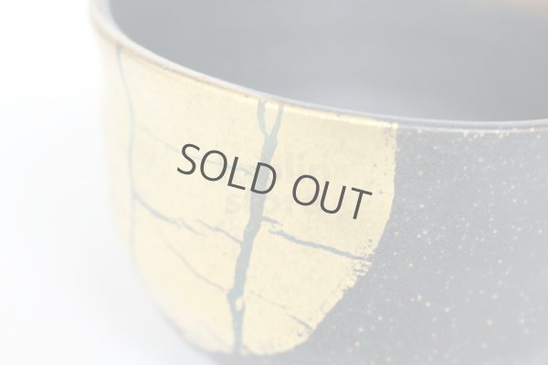 Photo6: Kutani matcha chawan Japanese tea ceremony bowl ippuku gold kinpakusai