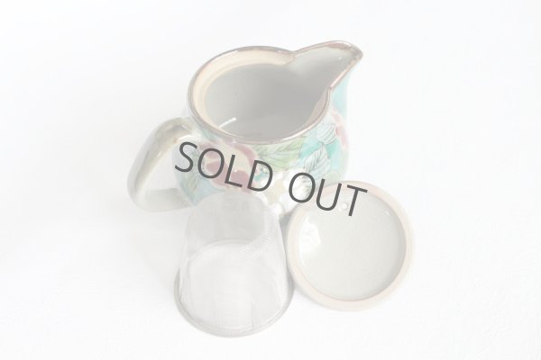 Photo5: Kutani yaki ware Green sancha Japanese tea pot 360ml