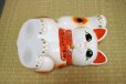 Photo6: Japanese Lucky Cat Tokoname YT Porcelain Maneki Neko bowing Right hand H25cm (6)