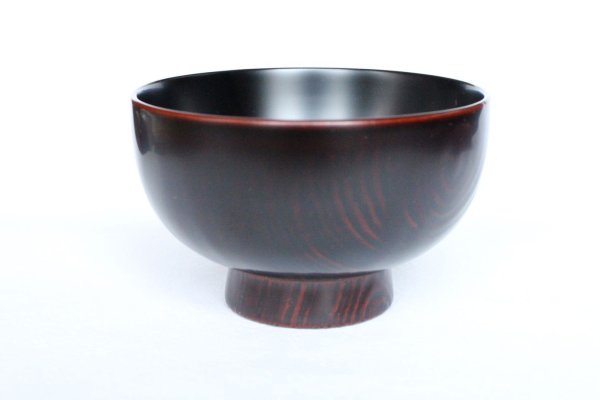 Photo1: Japanese Echizen Urushi lacquer soup bowl wan tamari Shoichi Hatanaka D119mm