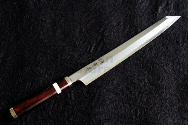 Photo11:  Shiden SAKAI TAKAYUKI silver-3 steel Kiritsuke Kengata yanagiba any size