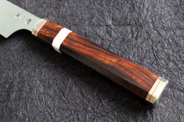 Photo6:  Shiden SAKAI TAKAYUKI silver-3 steel Kiritsuke Kengata yanagiba any size