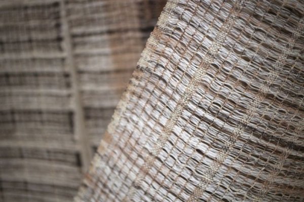 Photo5: Noren Mitsuru Japanese linen door curtain Kakishibu kando nishike 88 x 150cm