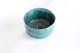 Photo3: Mino ware pottery Japanese tea ceremony bowl Matcha chawan honte ao blue miyabi