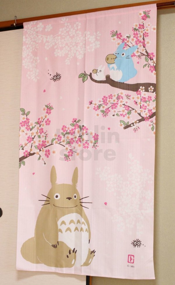 Photo1: Noren Japanese Curtain Doorway NM SD My Neighbor Totoro spring 85 x 150 cm