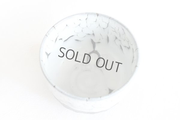 Photo9: Kiyomizu sd pottery Japanese matcha tea ceremony bowl white kairagi glaze kyoto