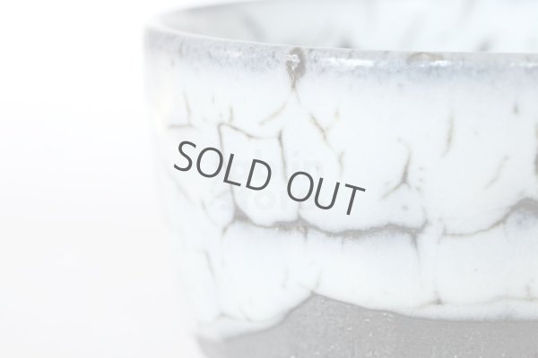 Photo3: Kiyomizu sd pottery Japanese matcha tea ceremony bowl white kairagi glaze kyoto